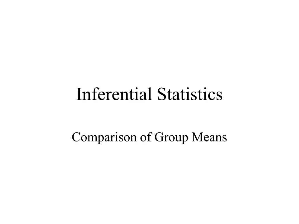 inferential statistics n.w