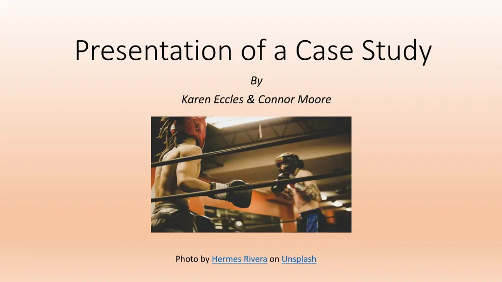 presentation of a case study n.w