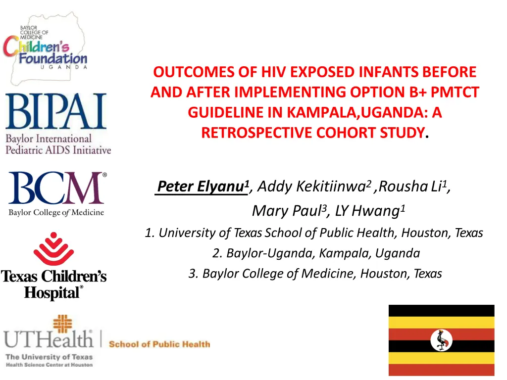 outcomes of hiv exposed infants before and after n.w
