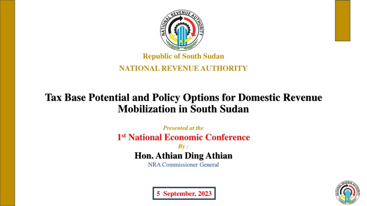 Enhancing Domestic Revenue Mobilization in South Sudan: NRA Initiatives