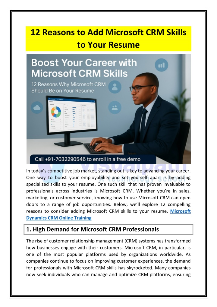 12 reasons to add microsoft crm skills to your n.w