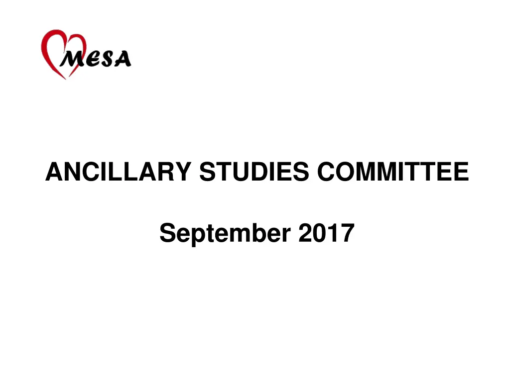 ancillary studies committee n.w