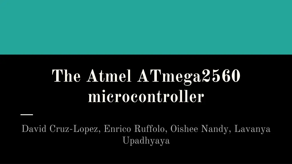 the atmel atmega2560 microcontroller n.w