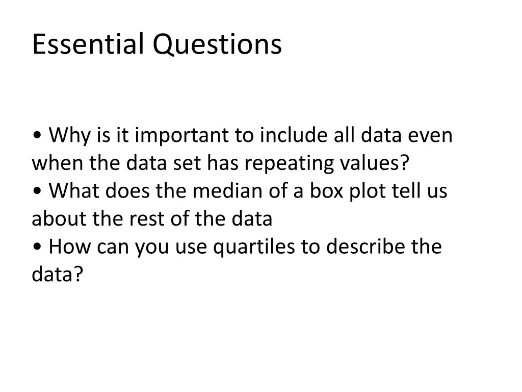 essential questions n.w