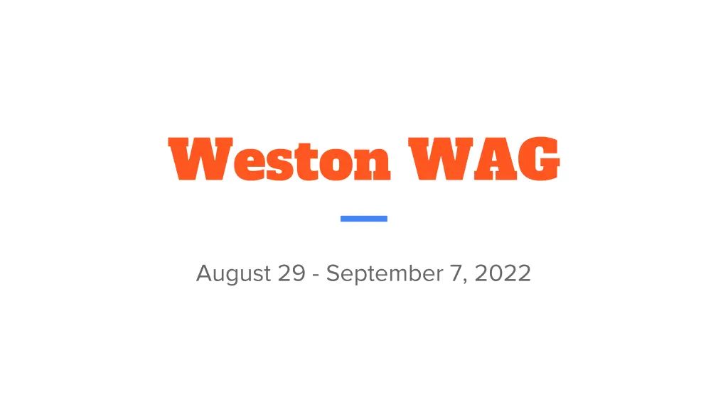 weston wag n.w