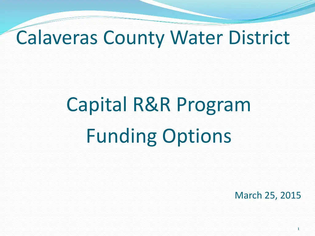 calaveras county water district n.w