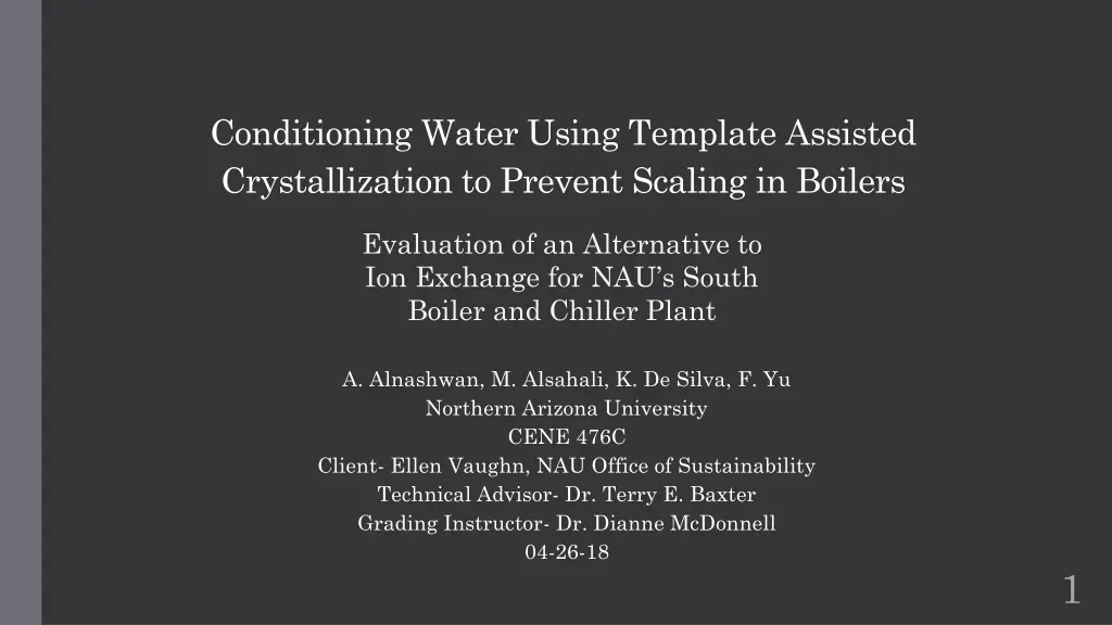 conditioning water using template assisted n.w