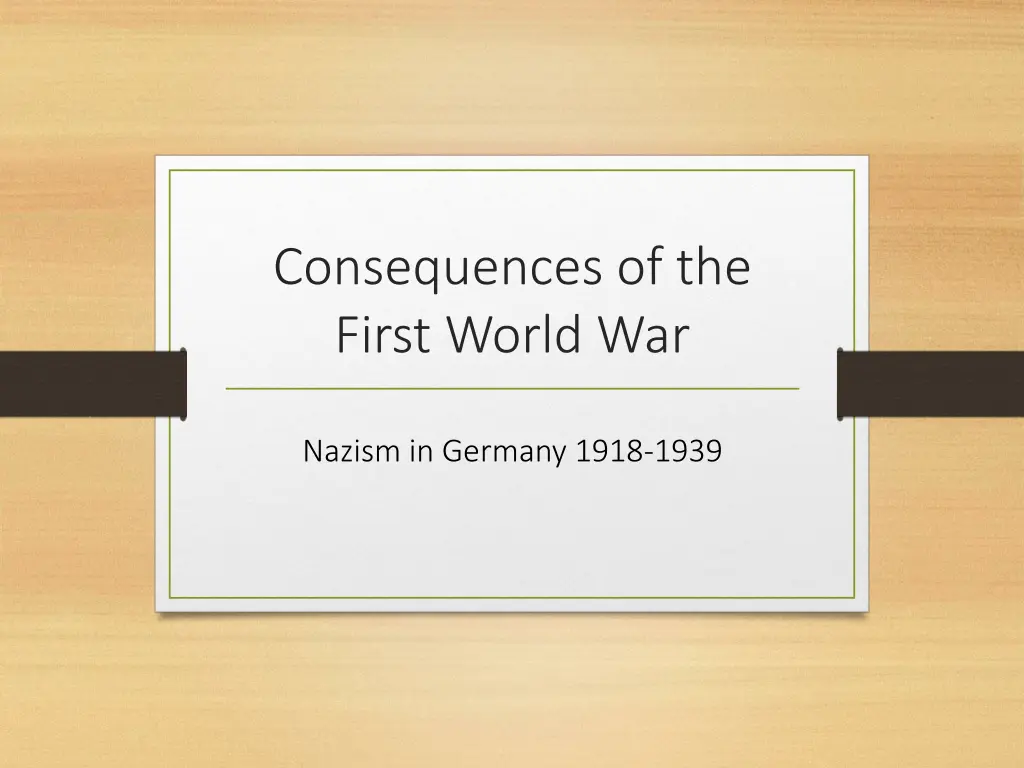 consequences of the first world war n.w