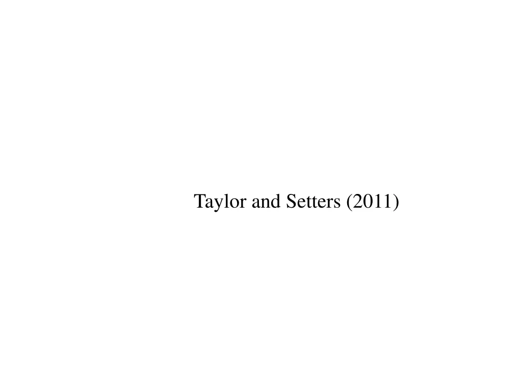 taylor and setters 2011 n.w