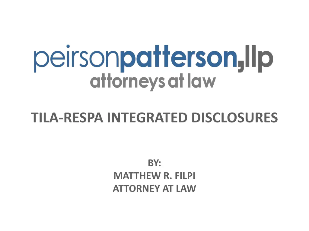tila respa integrated disclosures n.w