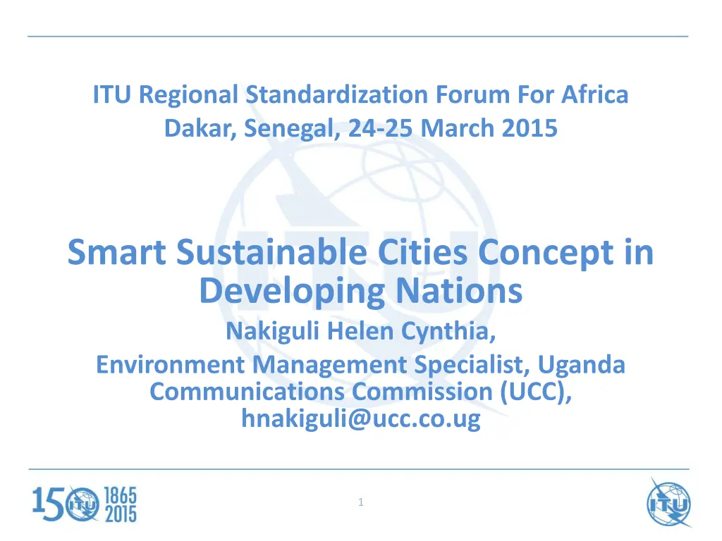 itu regional standardization forum for africa n.w