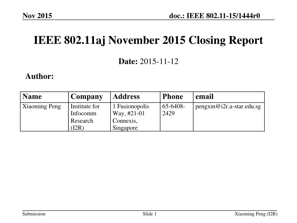 nov 2015 n.w