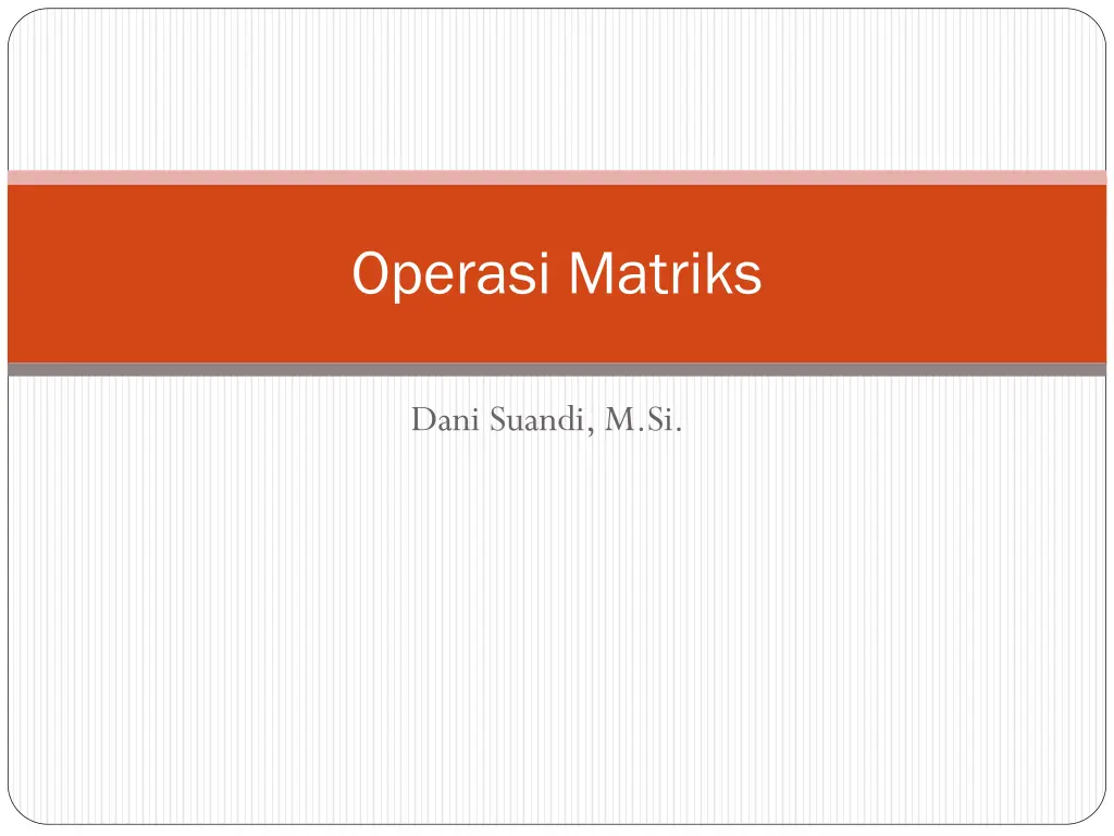 operasi matriks n.w