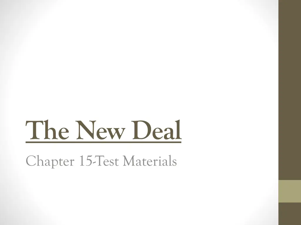 the new deal chapter 15 test materials n.w