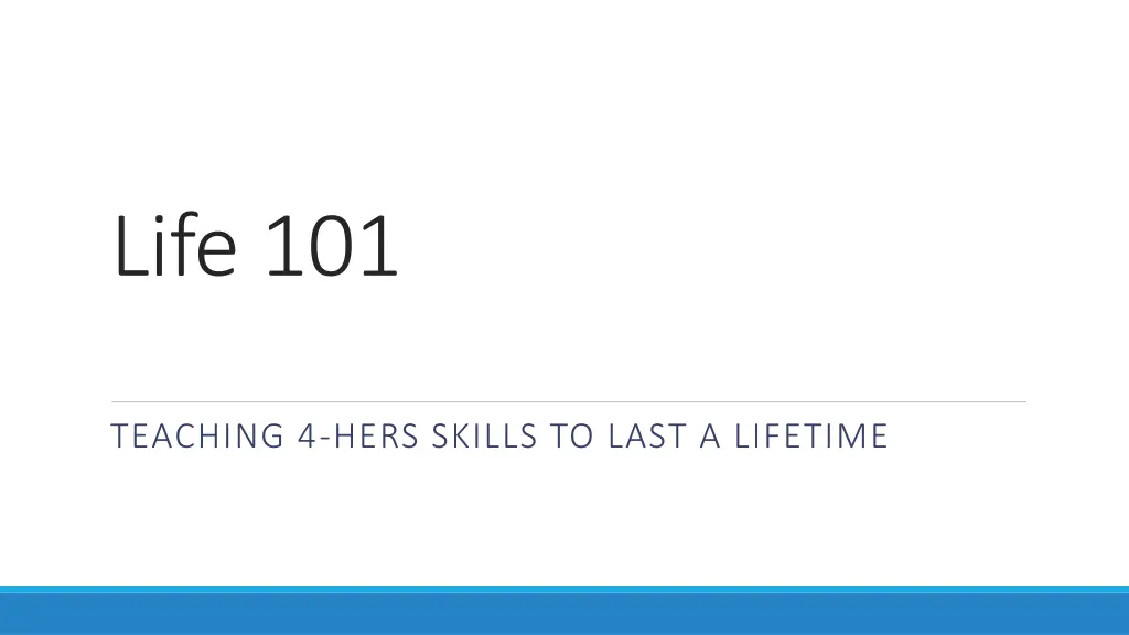 life 101 n.w