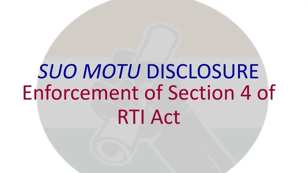 suo motu disclosure enforcement of section n.w