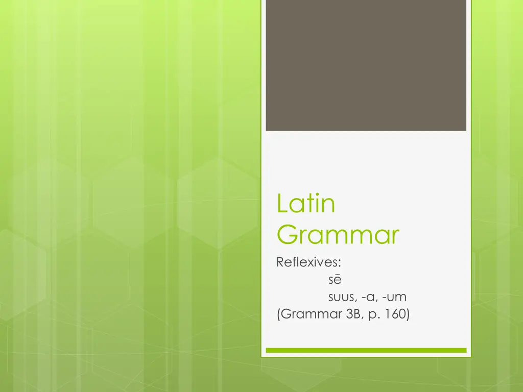 latin grammar reflexives s suus a um grammar n.w
