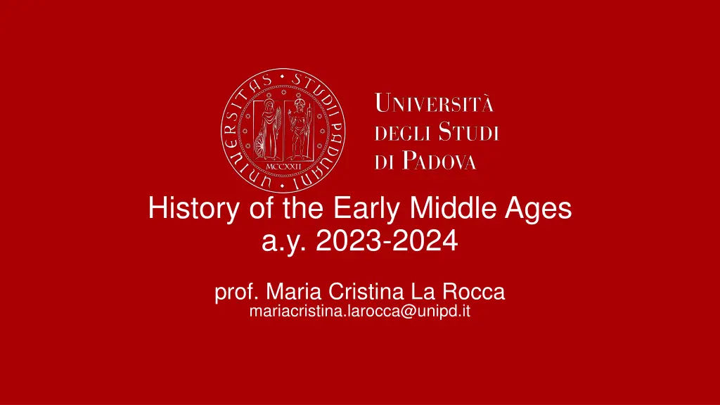 history of the early middle ages a y 2023 2024 n.w