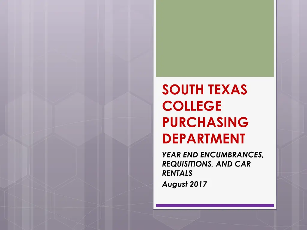 south texas college purchasing department year n.w