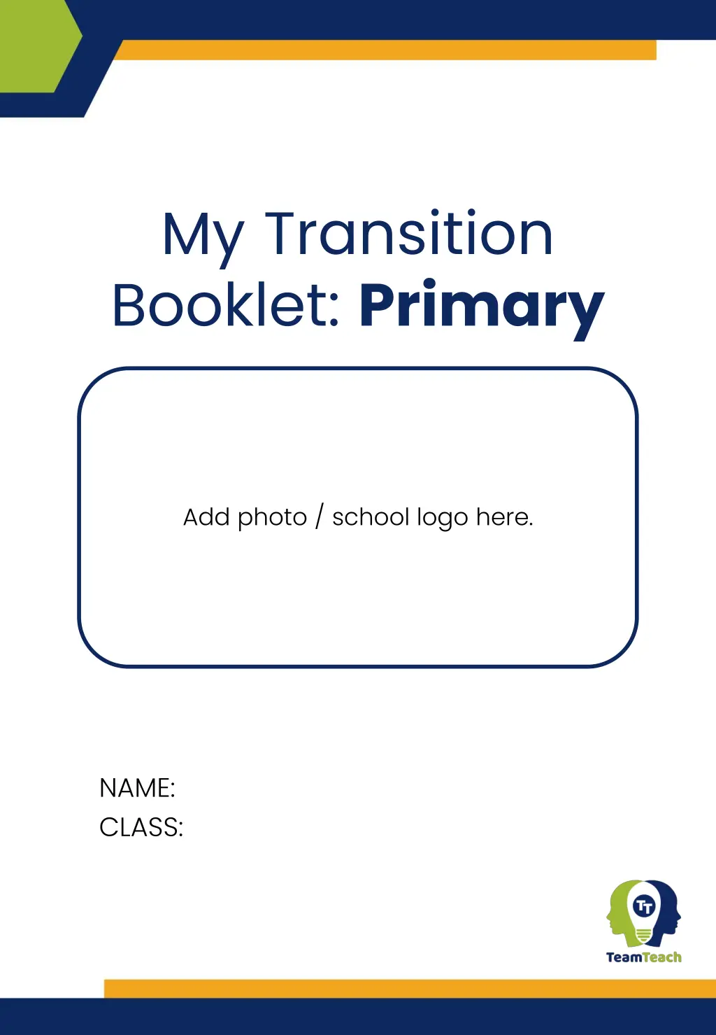 my transition booklet primary n.w