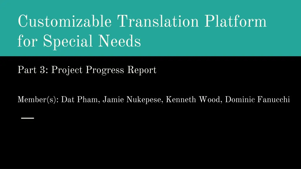 customizable translation platform for special n.w