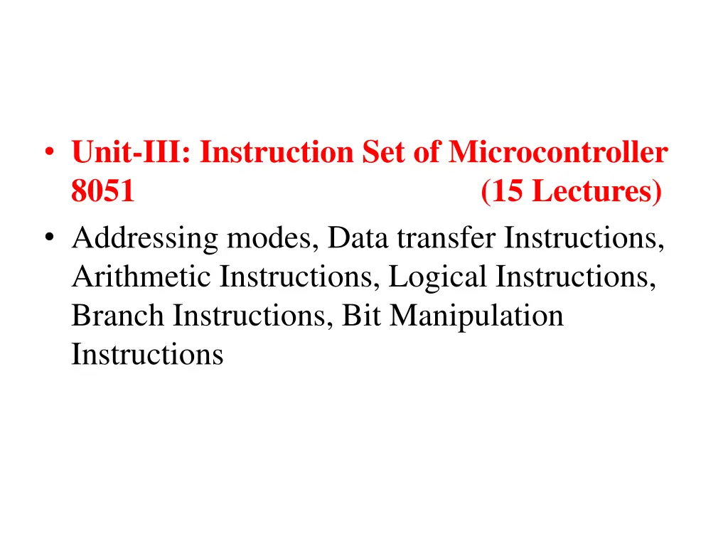 unit iii instruction set of microcontroller 8051 n.w