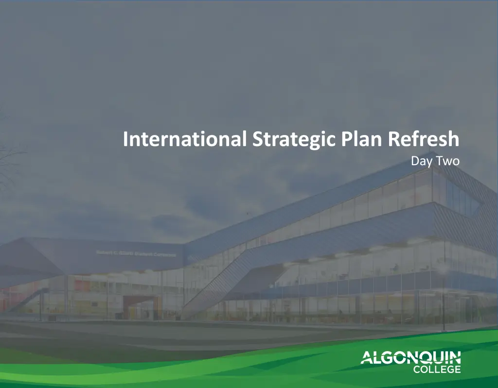 international strategic plan refresh n.w