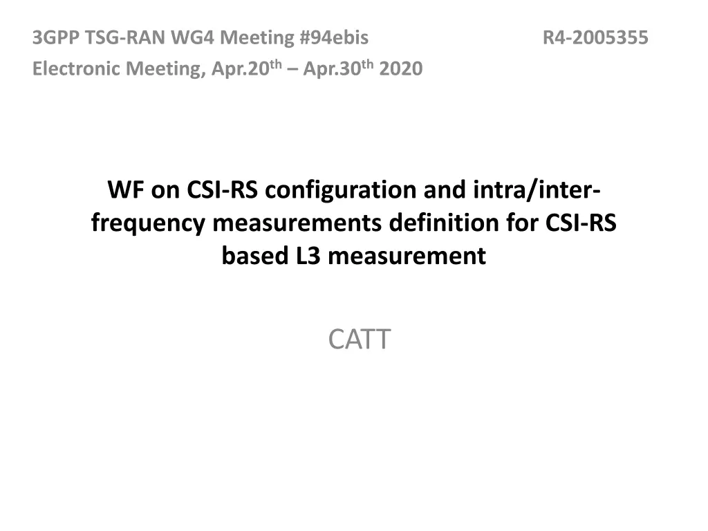 3gpp tsg ran wg4 meeting 94ebis electronic n.w