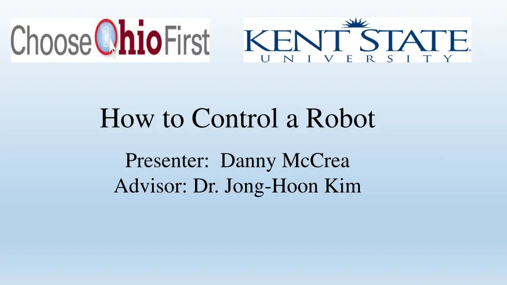how to control a robot n.w