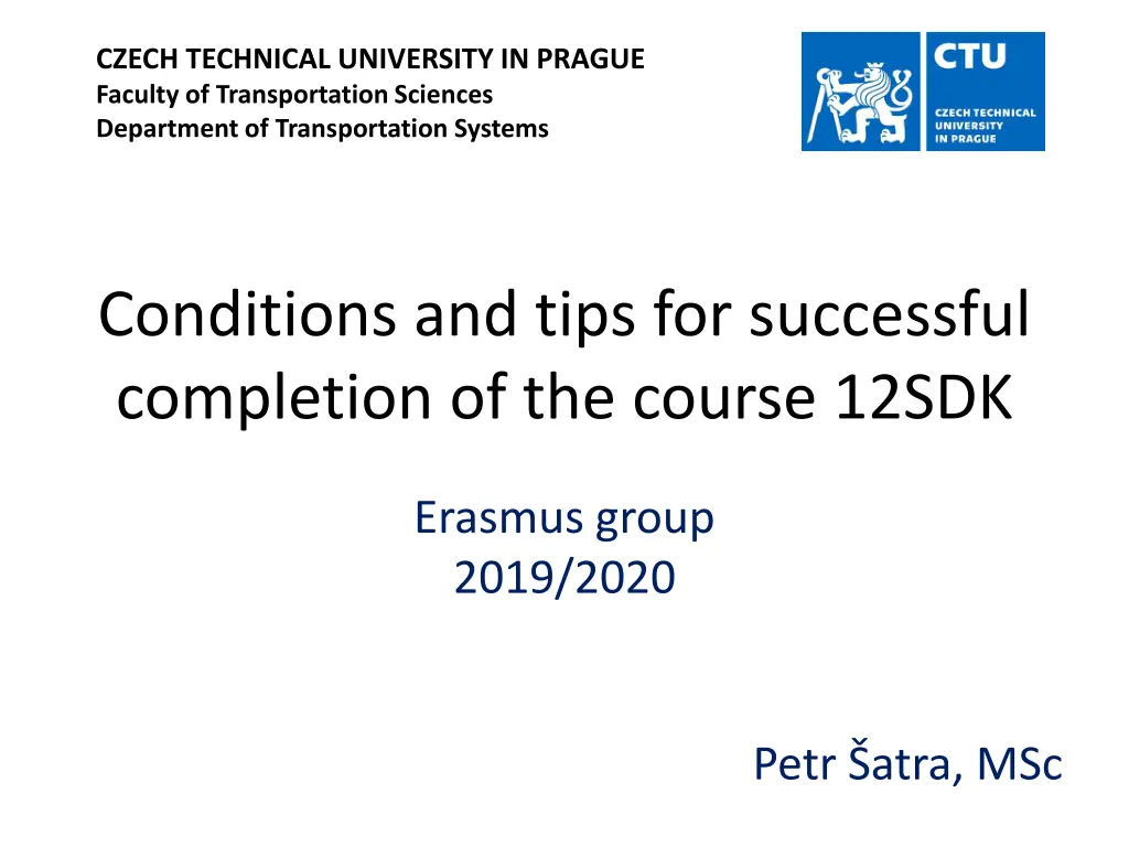 czech technical university in prague faculty n.w