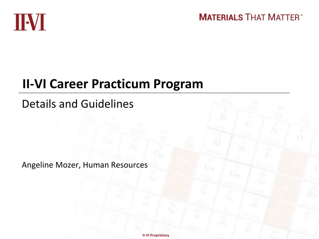 ii vi career practicum program n.w