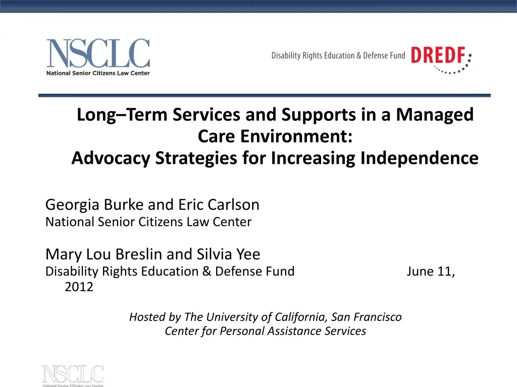 long term services and supports in a managed care n.w