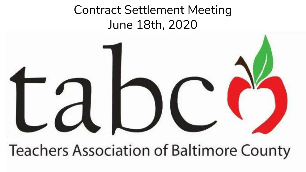 contract settlement meeting june 18th 2020 n.w