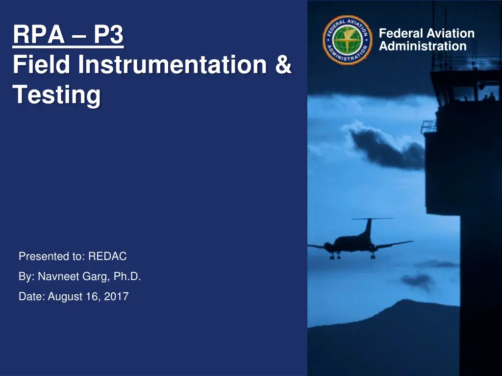 rpa p3 field instrumentation testing n.w