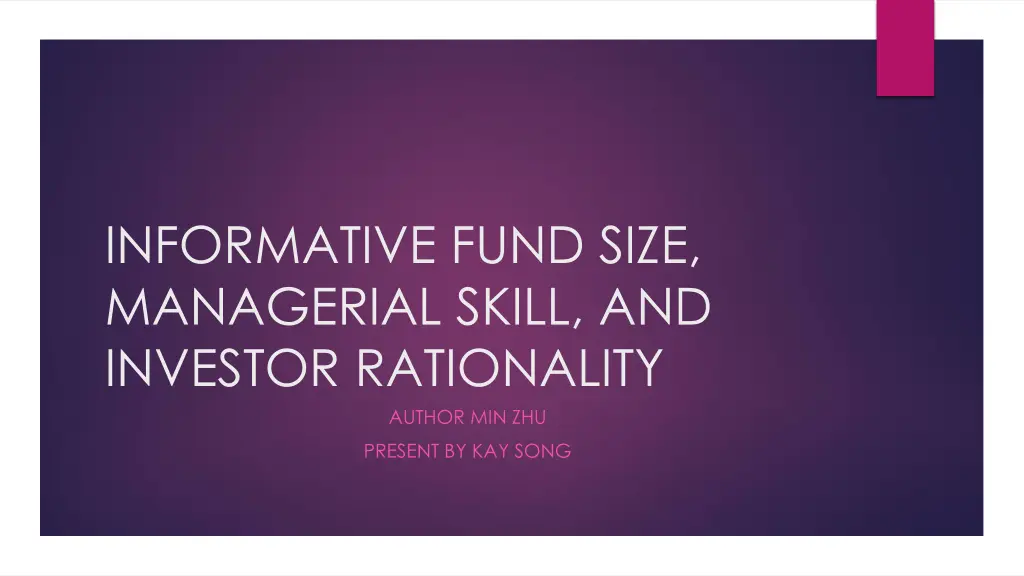 informative fund size managerial skill n.w