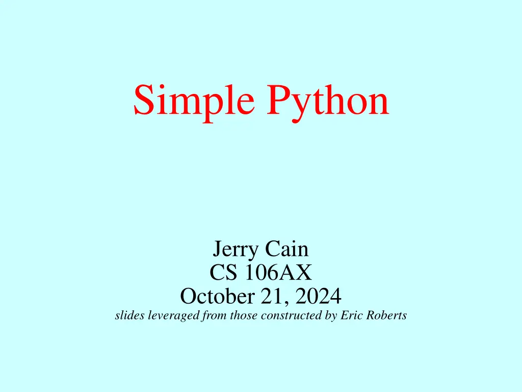 simple python n.w