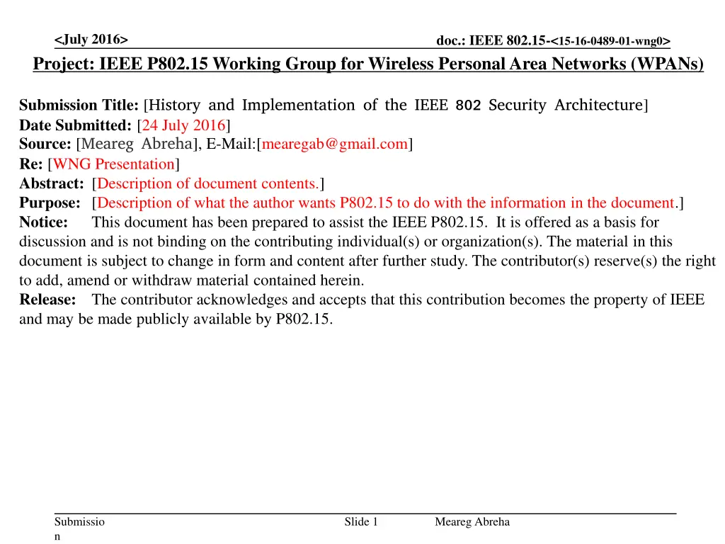 july 2016 project ieee p802 15 working group n.w