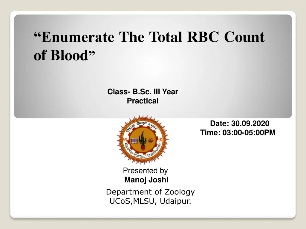 enumerate the total rbc count of blood n.w