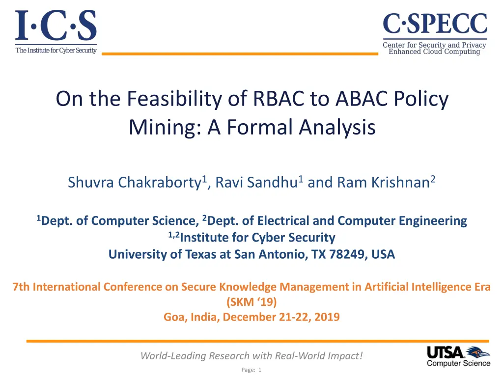 on the feasibility of rbac to abac policy mining n.w