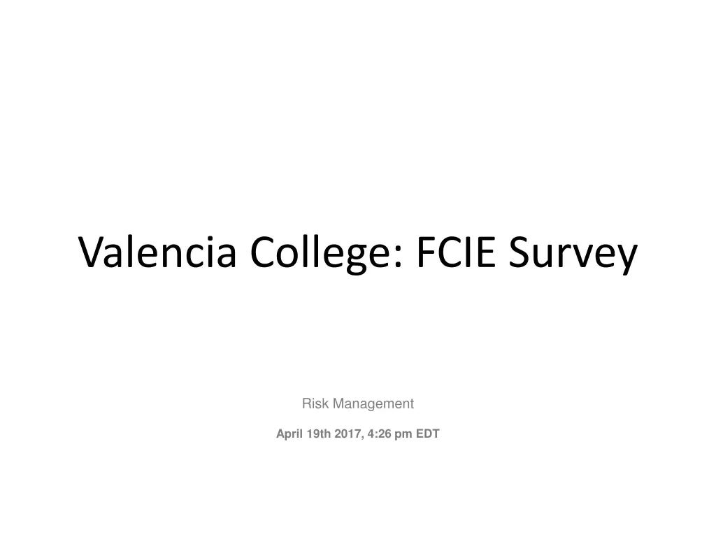 valencia college fcie survey n.w