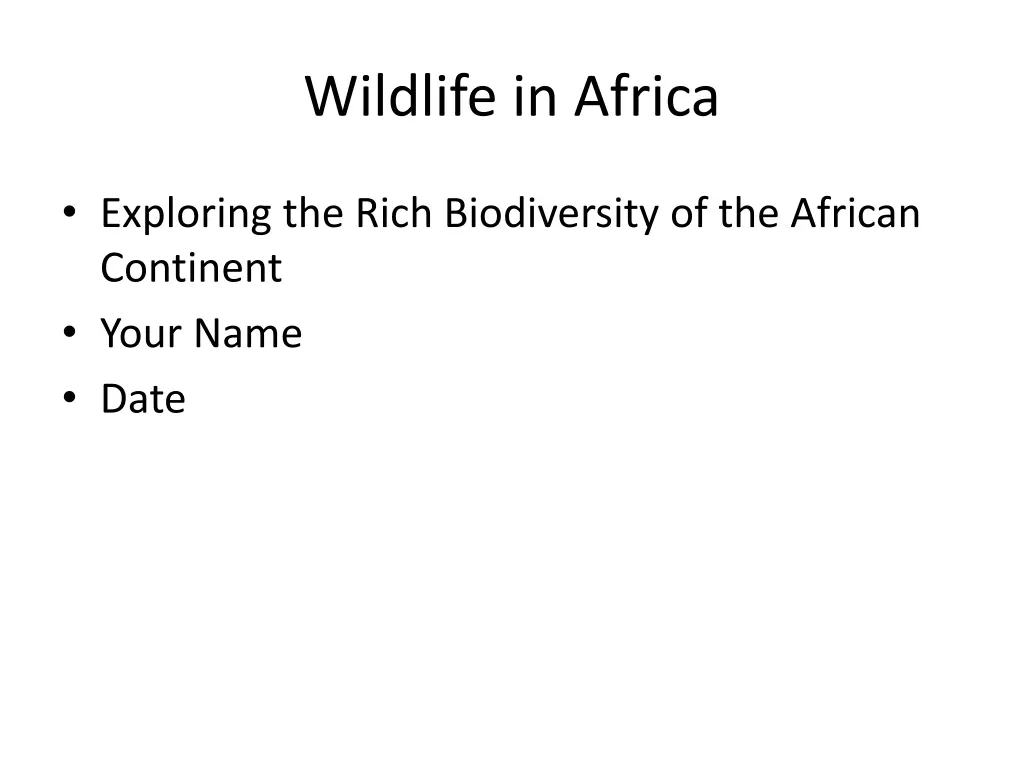wildlife in africa n.w