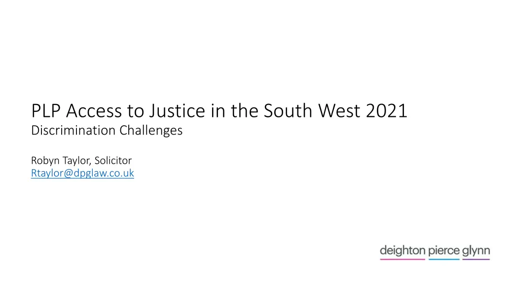 plp access to justice in the south west 2021 n.w