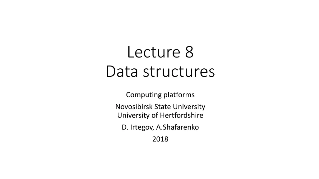 lecture 8 data structures n.w