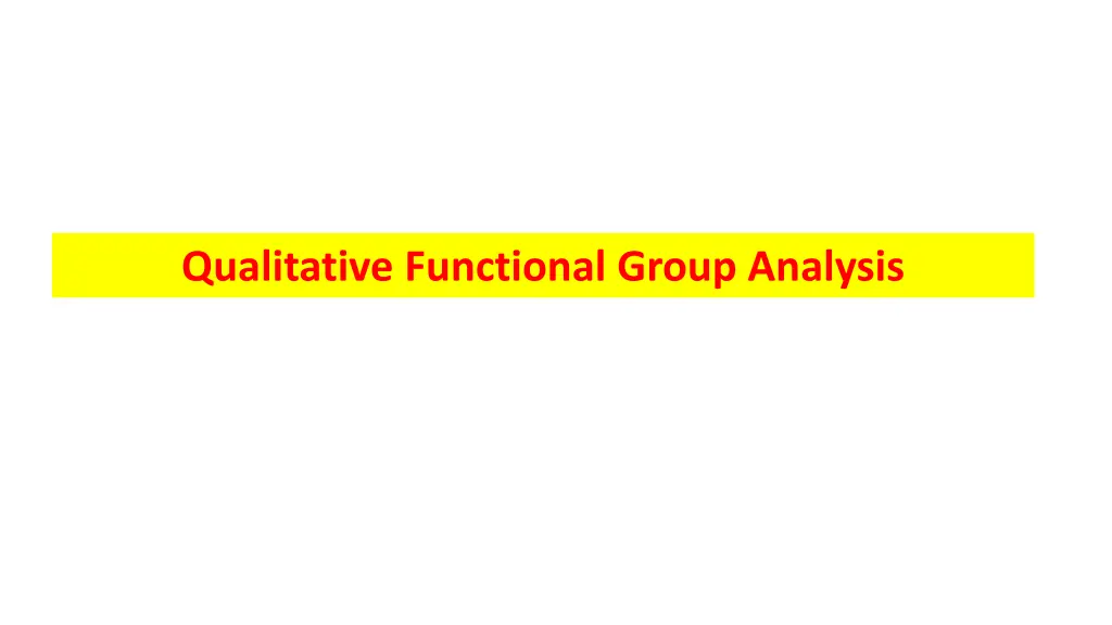 qualitative functional group analysis n.w