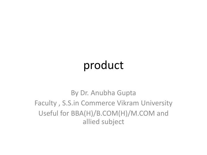 Product Management in Commerce - A Comprehensive Overview