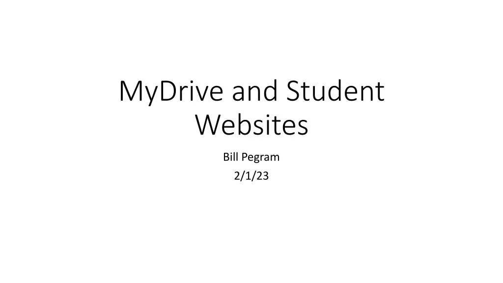 mydrive and student websites n.w
