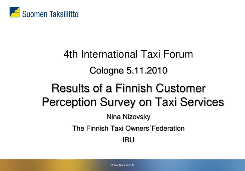 4th international taxi forum n.w
