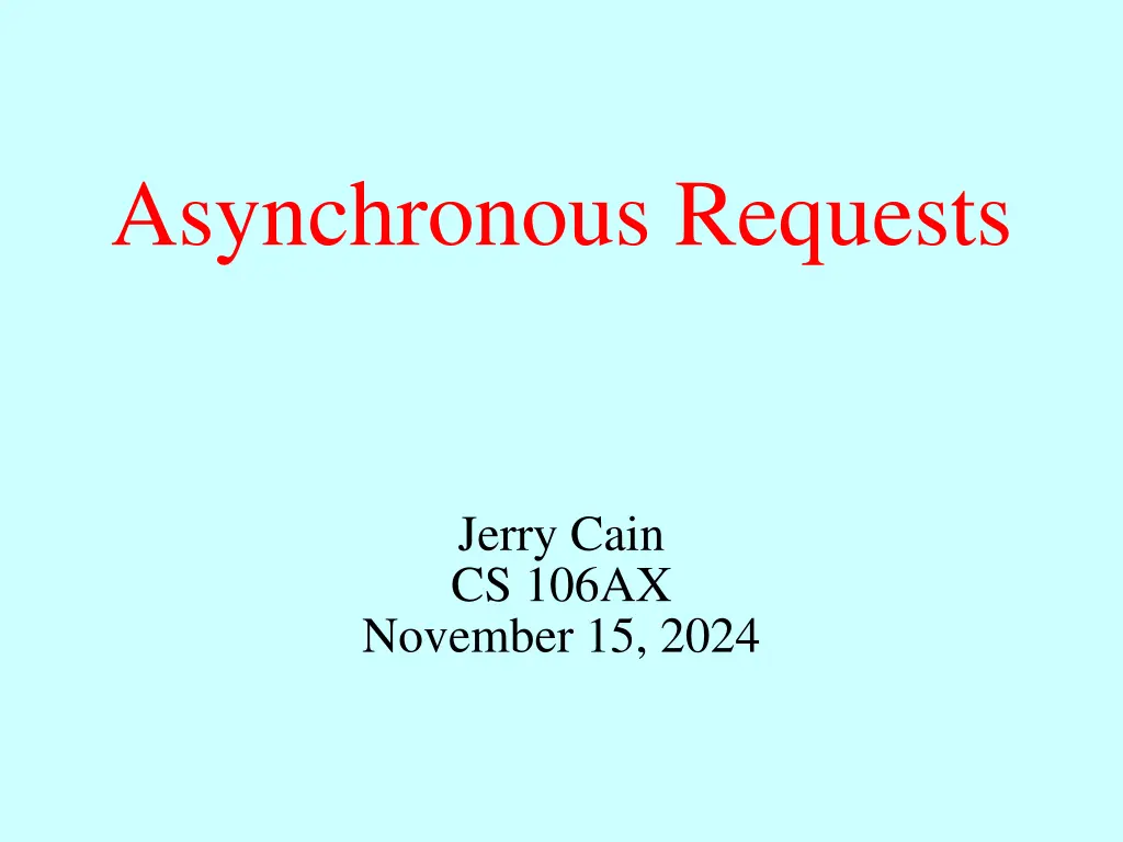 asynchronous requests n.w