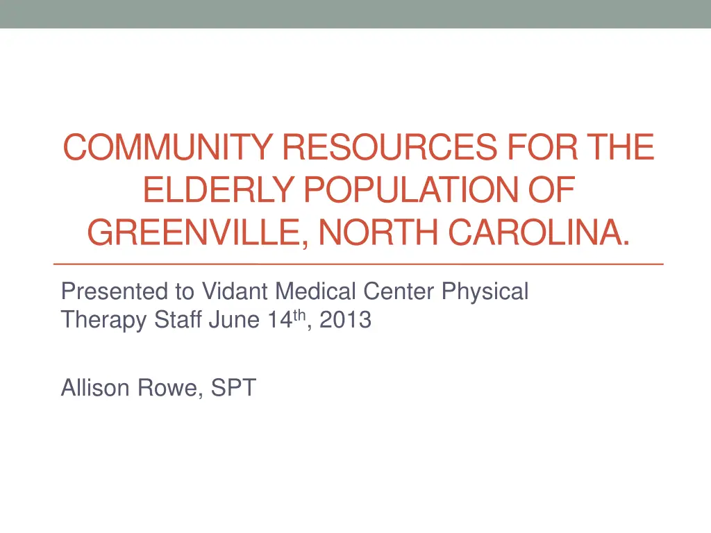community resources for the elderly population n.w
