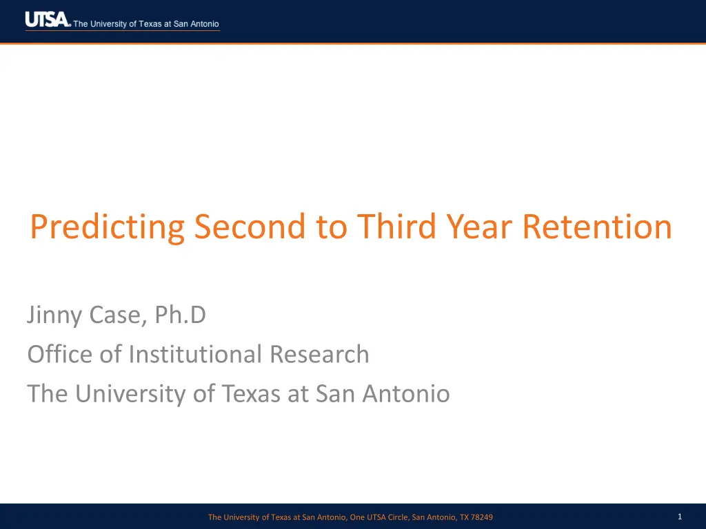 predicting second to third year retention n.w